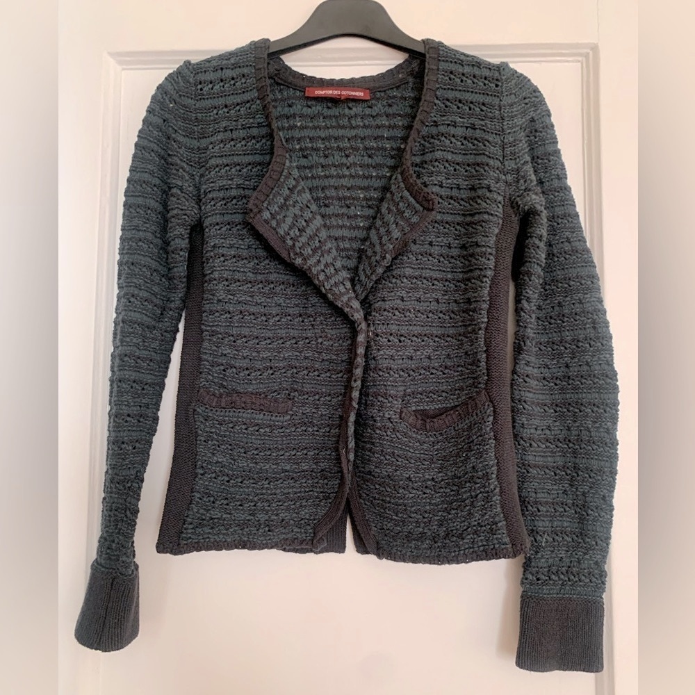 Comptoir des Cotonniers - Cardigan/Blazer in cotton Navy/dark green (siz…
